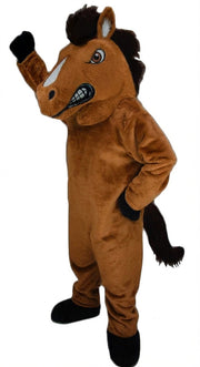 Mustang Horse Mascot Costume - Medium fur / Brown mascot costume