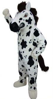 Mustang Horse Mascot Costume - Short fur / Dalmatian mascot costume