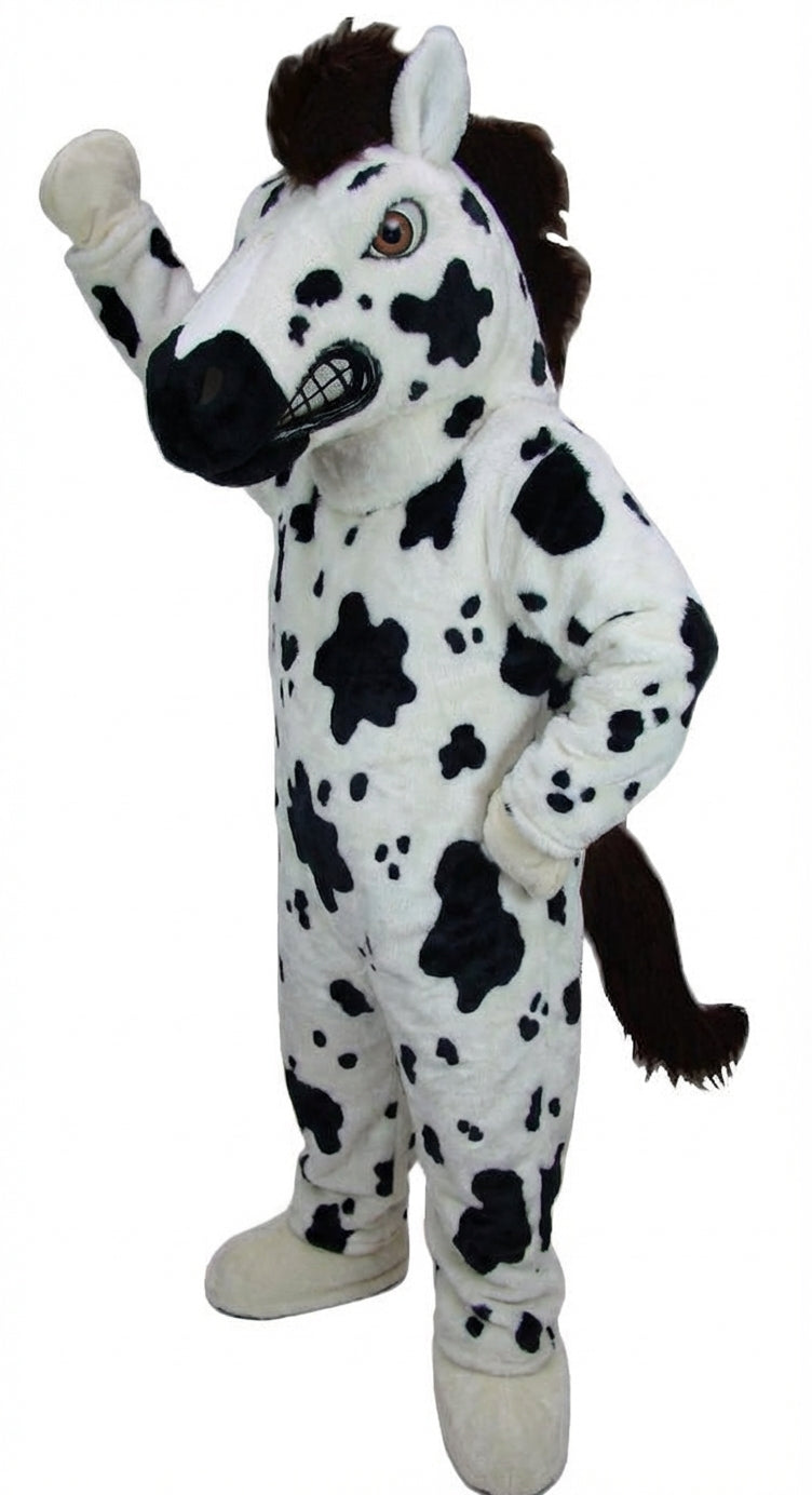 Mustang Horse Mascot Costume - Short fur / Dalmatian mascot costume