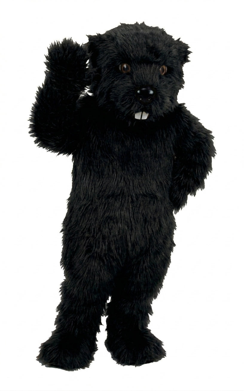 Otter Mascot (Thermolite) - Long fur / Black mascot costume