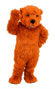 Otter Mascot (Thermolite) - Long fur / Bright Orange mascot costume