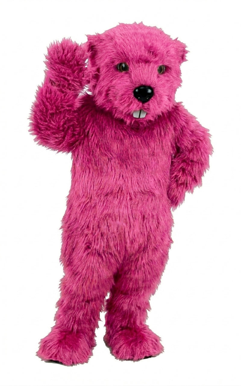 Otter Mascot (Thermolite) - Long fur / Bright Pink mascot costume