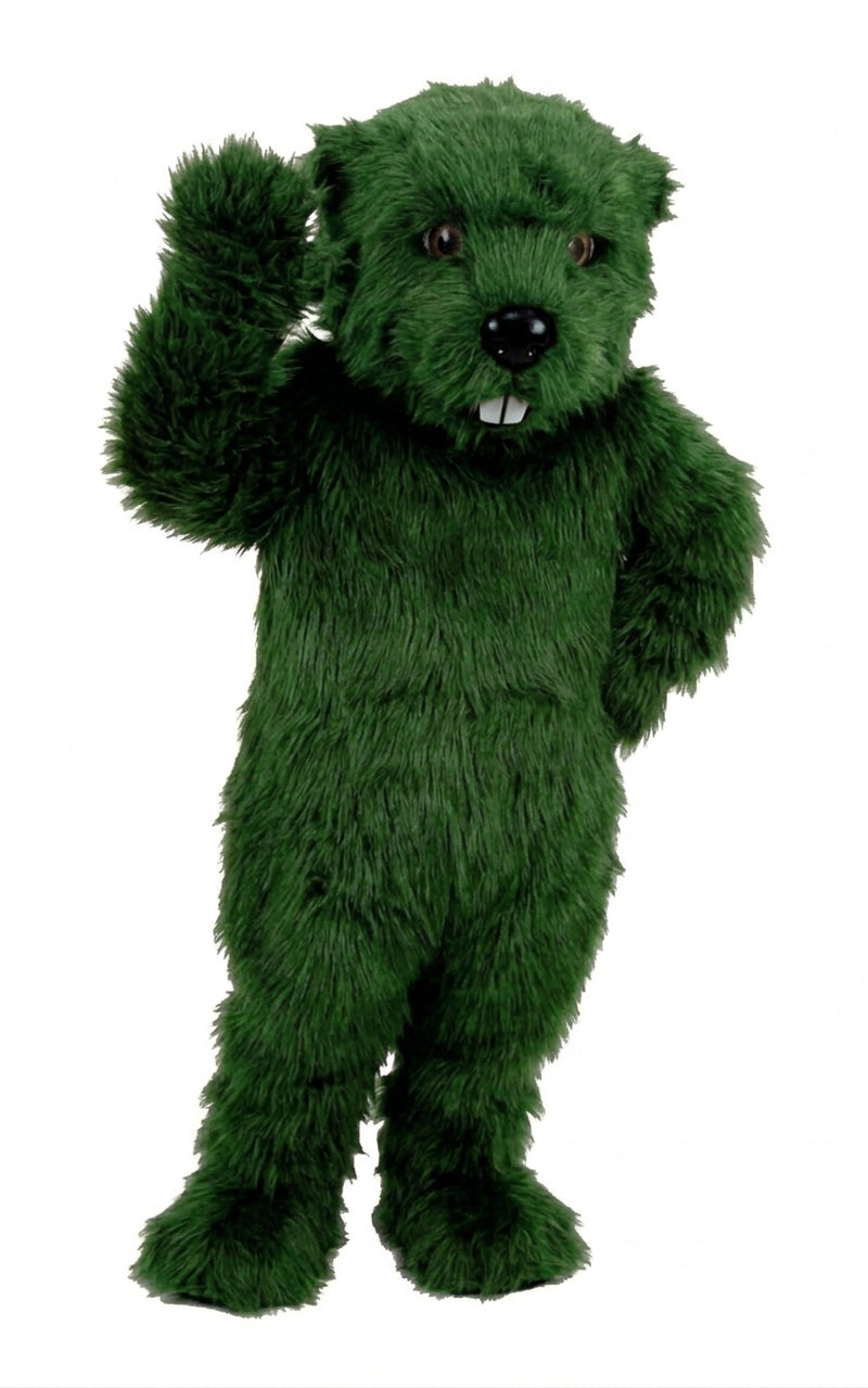 Otter Mascot (Thermolite) - Long fur / Green mascot costume