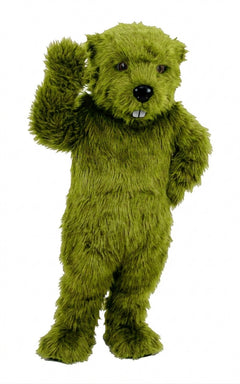 Otter Mascot (Thermolite) - Long fur / Lime mascot costume