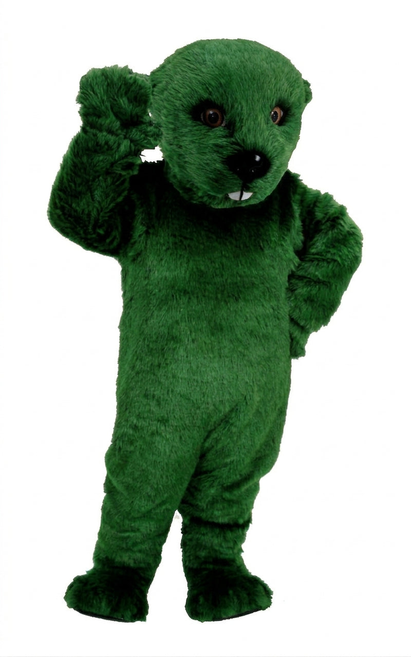 Otter Mascot (Thermolite) - Short fur / Green mascot costume