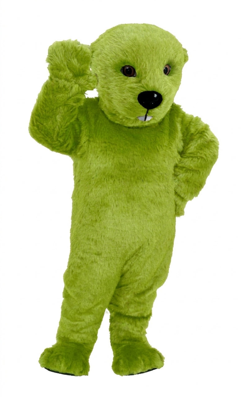 Otter Mascot (Thermolite) - Short fur / Lime mascot costume