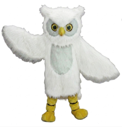 Owl Mascot Costume - long fur White