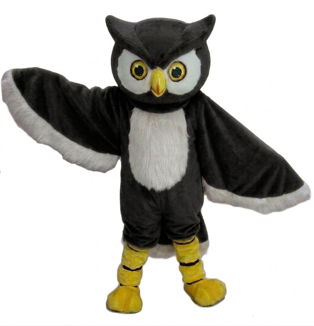 Owl Mascot Costume - short fur Black