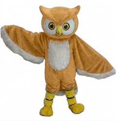Owl Mascot Costume - short fur Tan