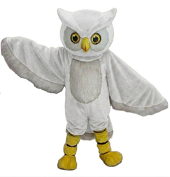 Owl Mascot Costume - short fur White