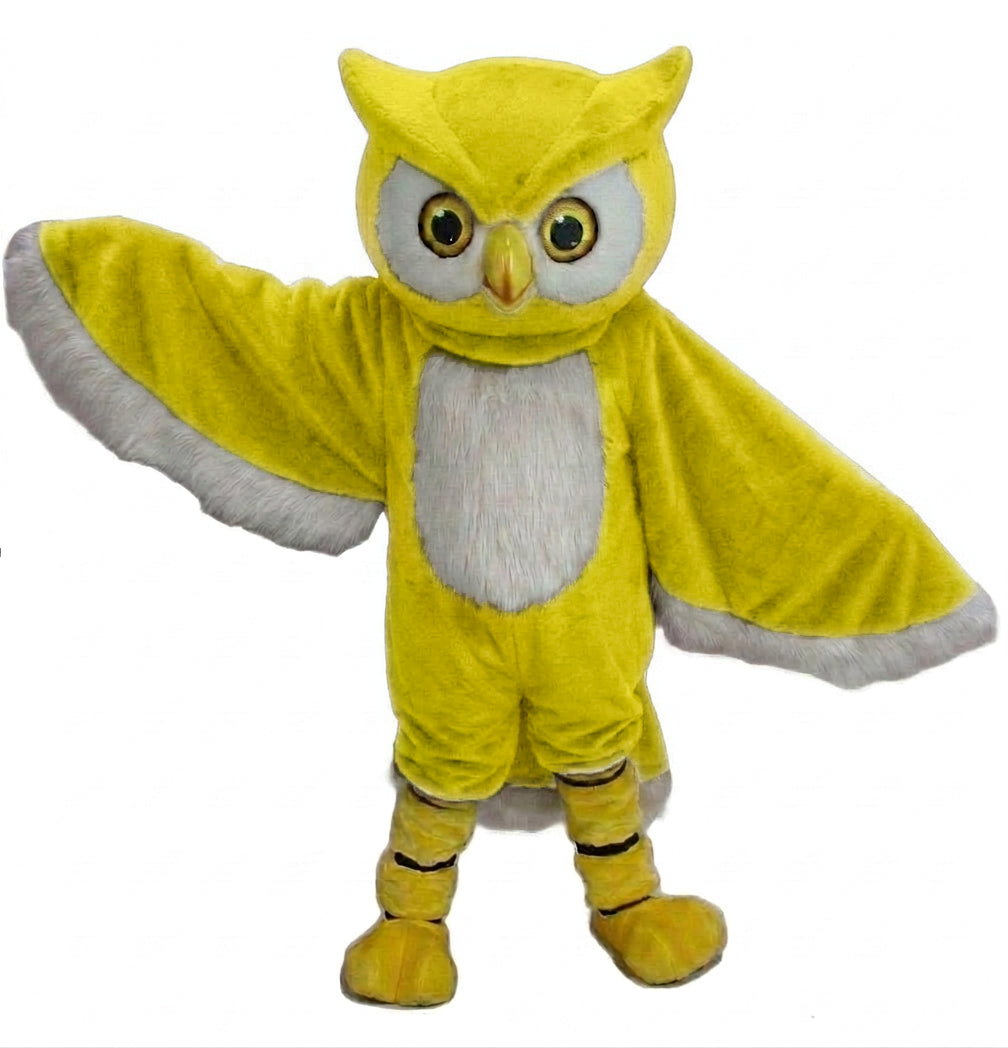 Owl Mascot Costume - short fur Yellow