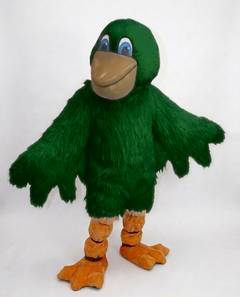 Pelican Mascot (Polyfoam) - Long fur / Green mascot costume