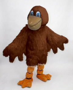 Pelican Mascot (Polyfoam) - Long fur / Rust mascot costume