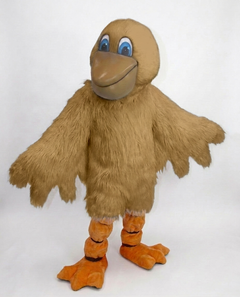 Pelican Mascot (Polyfoam) - Long fur / Tan mascot costume
