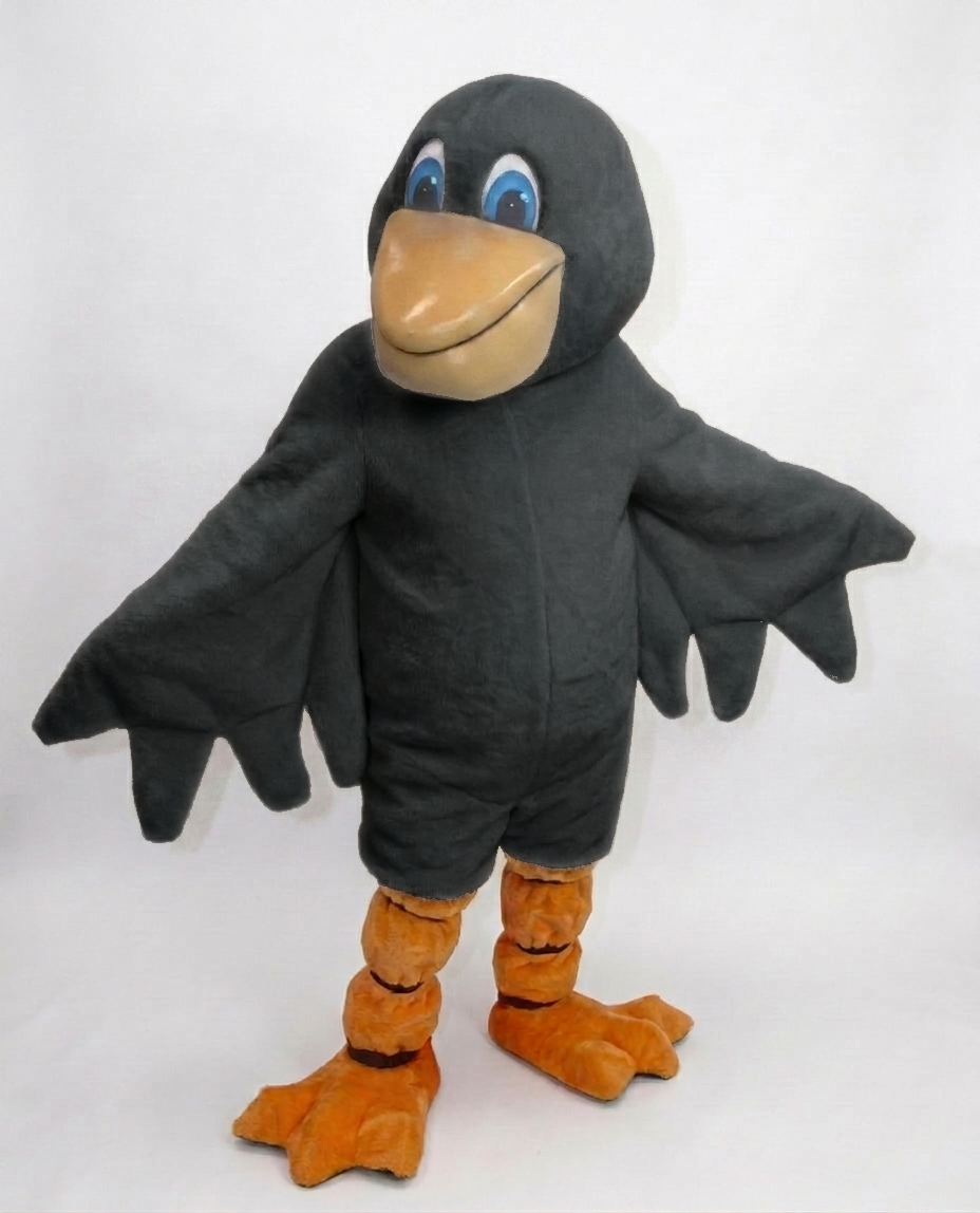 Pelican Mascot (Polyfoam) - Short fur / Black mascot costume