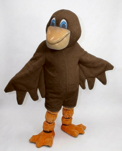 Pelican Mascot (Polyfoam) - Short fur / Chocolate Brown mascot costume