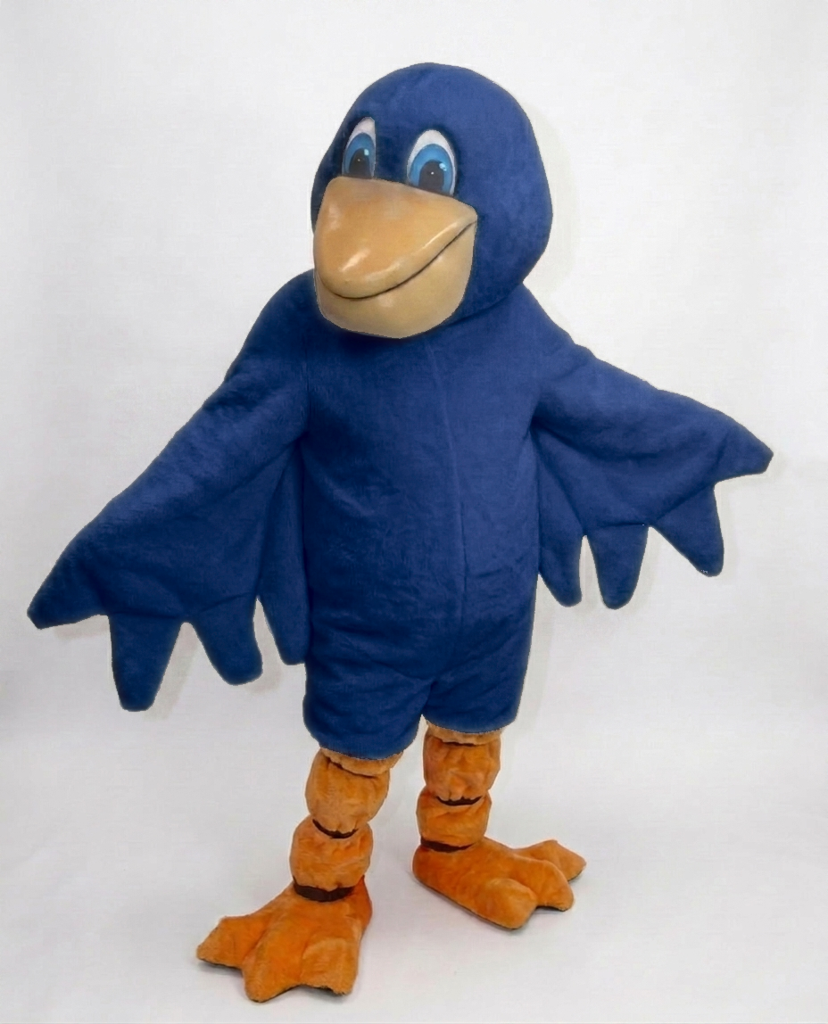 Pelican Mascot (Polyfoam) - Short fur / Navy Blue mascot costume
