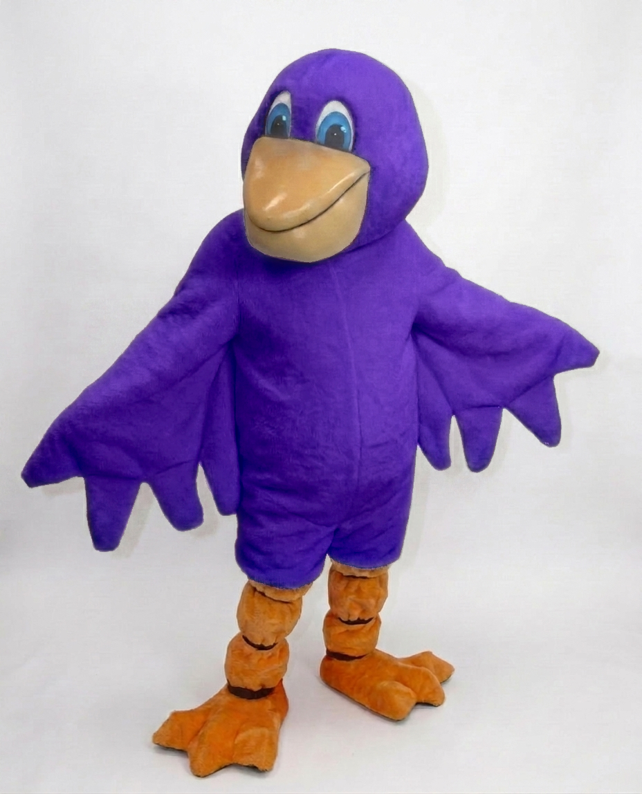 Pelican Mascot (Polyfoam) - Short fur / Purple mascot costume