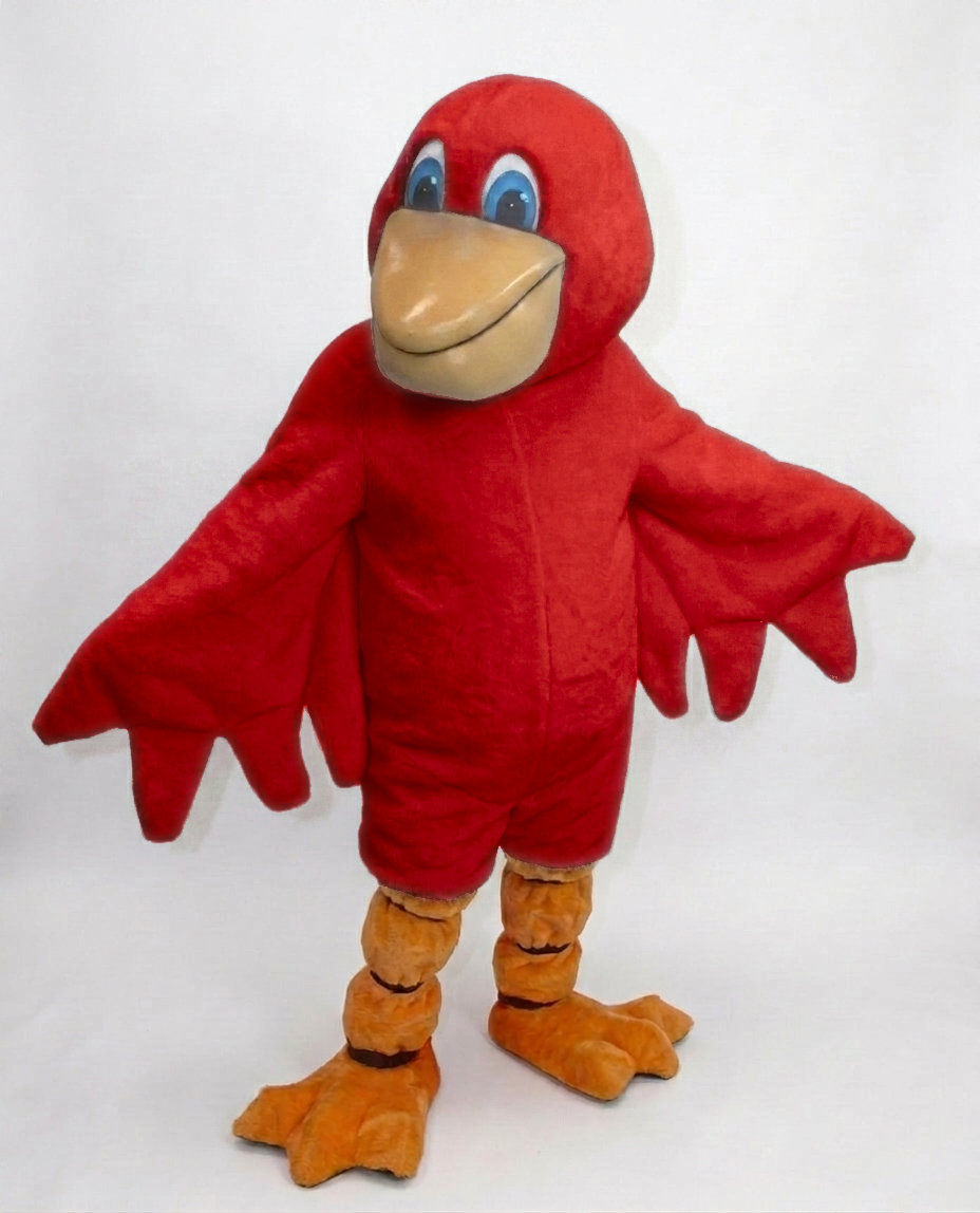 Pelican Mascot (Polyfoam) - Short fur / Red mascot costume