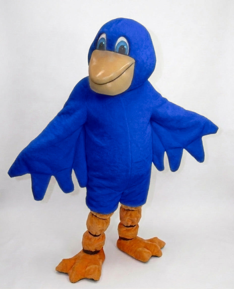 Pelican Mascot (Polyfoam) - Short fur / Royal blue mascot costume