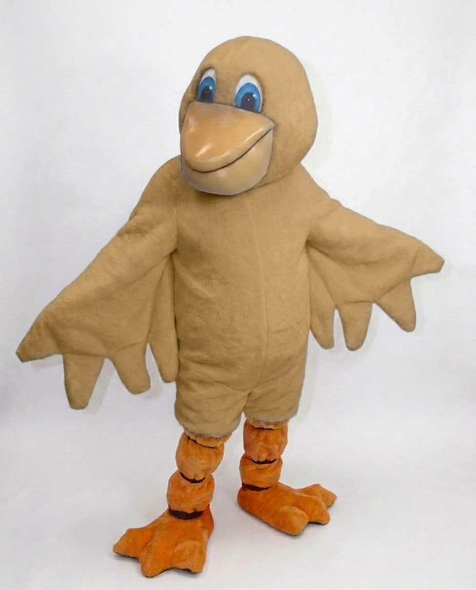 Pelican Mascot (Polyfoam) - Short fur / Tan mascot costume