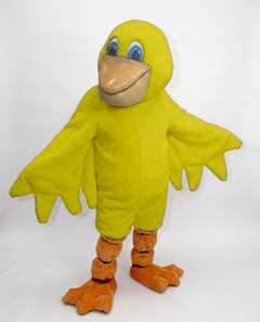 Pelican Mascot (Polyfoam) - Short fur / Yellow mascot costume