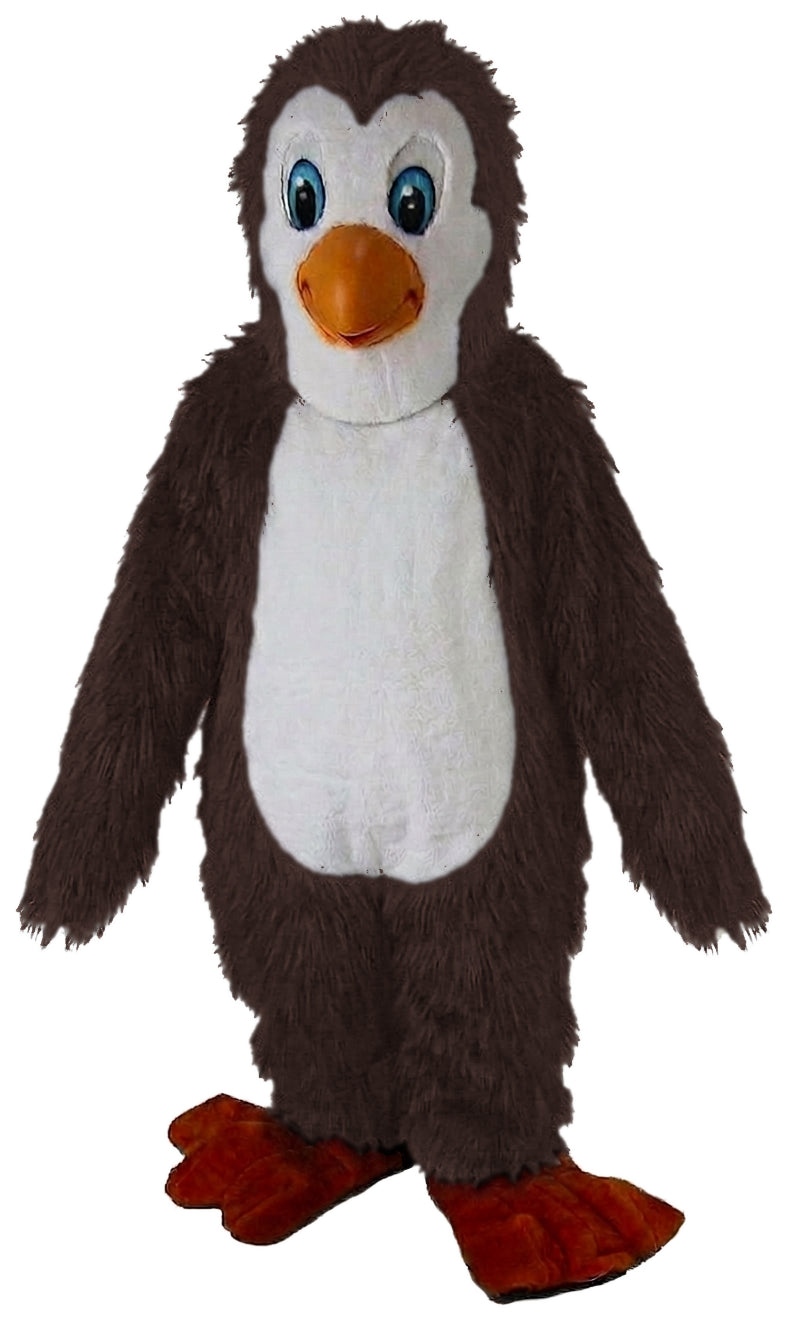 Petey Penguin Mascot - Long fur / Dark Brown mascot costume