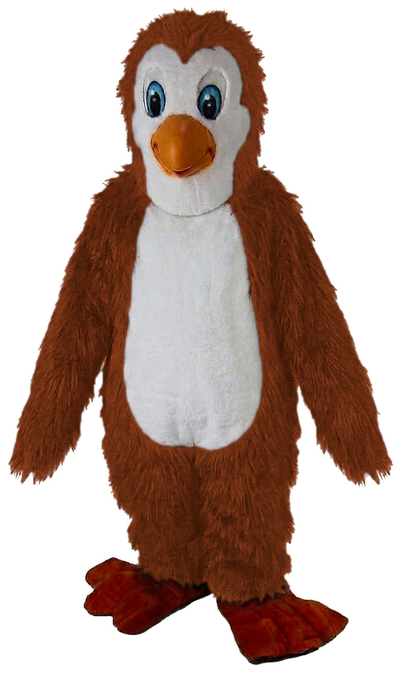 Petey Penguin Mascot - Long fur / Rust mascot costume