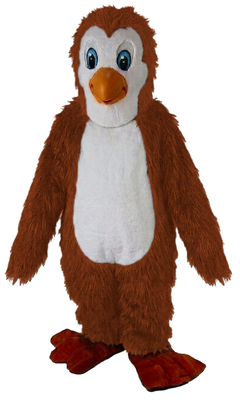 Petey Penguin Mascot - Long fur / Rust mascot costume