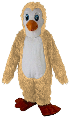 Petey Penguin Mascot - Long fur / Tan mascot costume