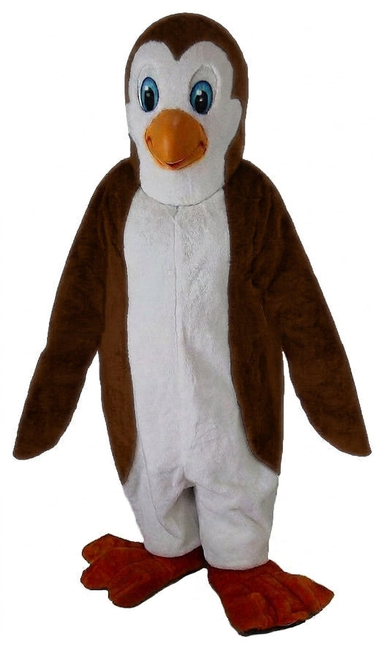 Petey Penguin Mascot - Short fur / Chocolate Brown mascot costume