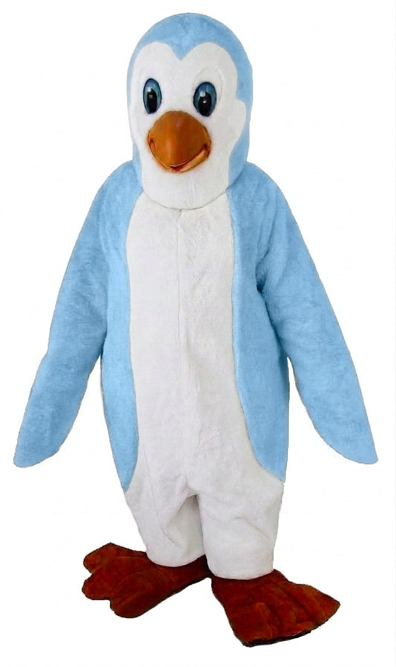 Petey Penguin Mascot - Short fur / Light blue mascot costume