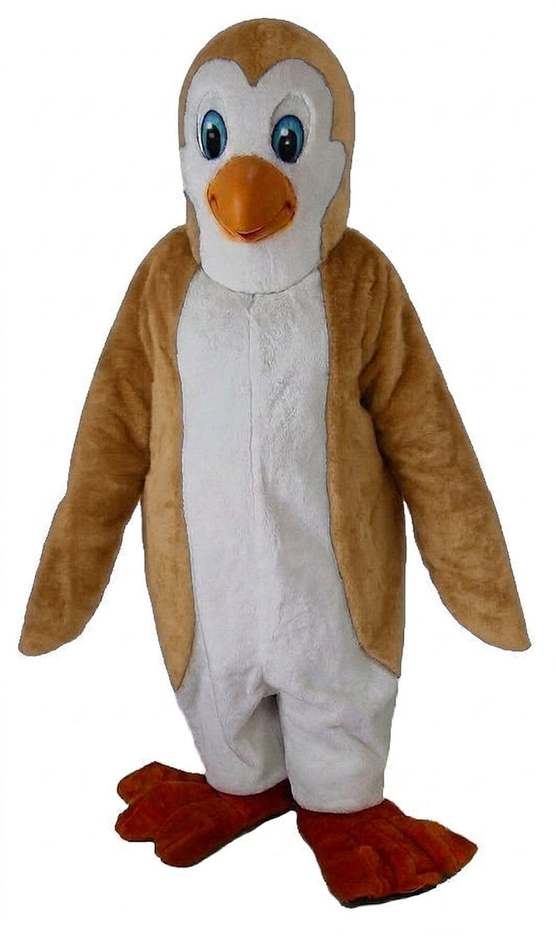 Petey Penguin Mascot - Short fur / Light Brown mascot costume