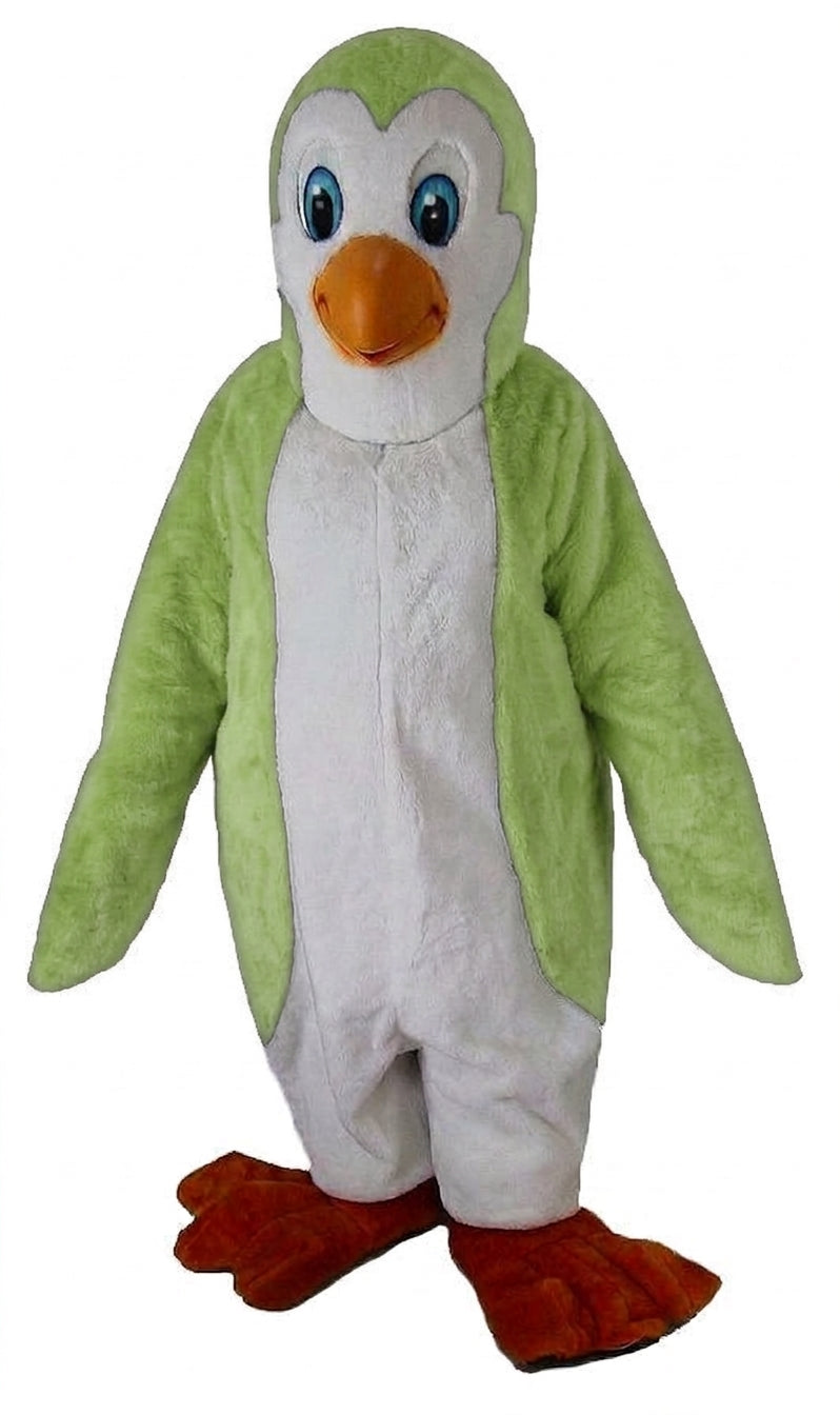 Petey Penguin Mascot - Short fur / Lime mascot costume