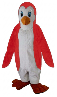 Petey Penguin Mascot - Short fur / Red mascot costume