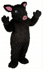 Piglet Mascot - Long fur / Black mascot costume