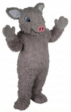 Piglet Mascot - Long fur / Grey mascot costume