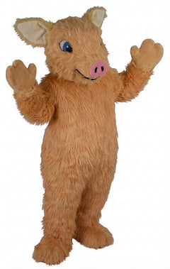 Piglet Mascot - Long fur / Tan mascot costume