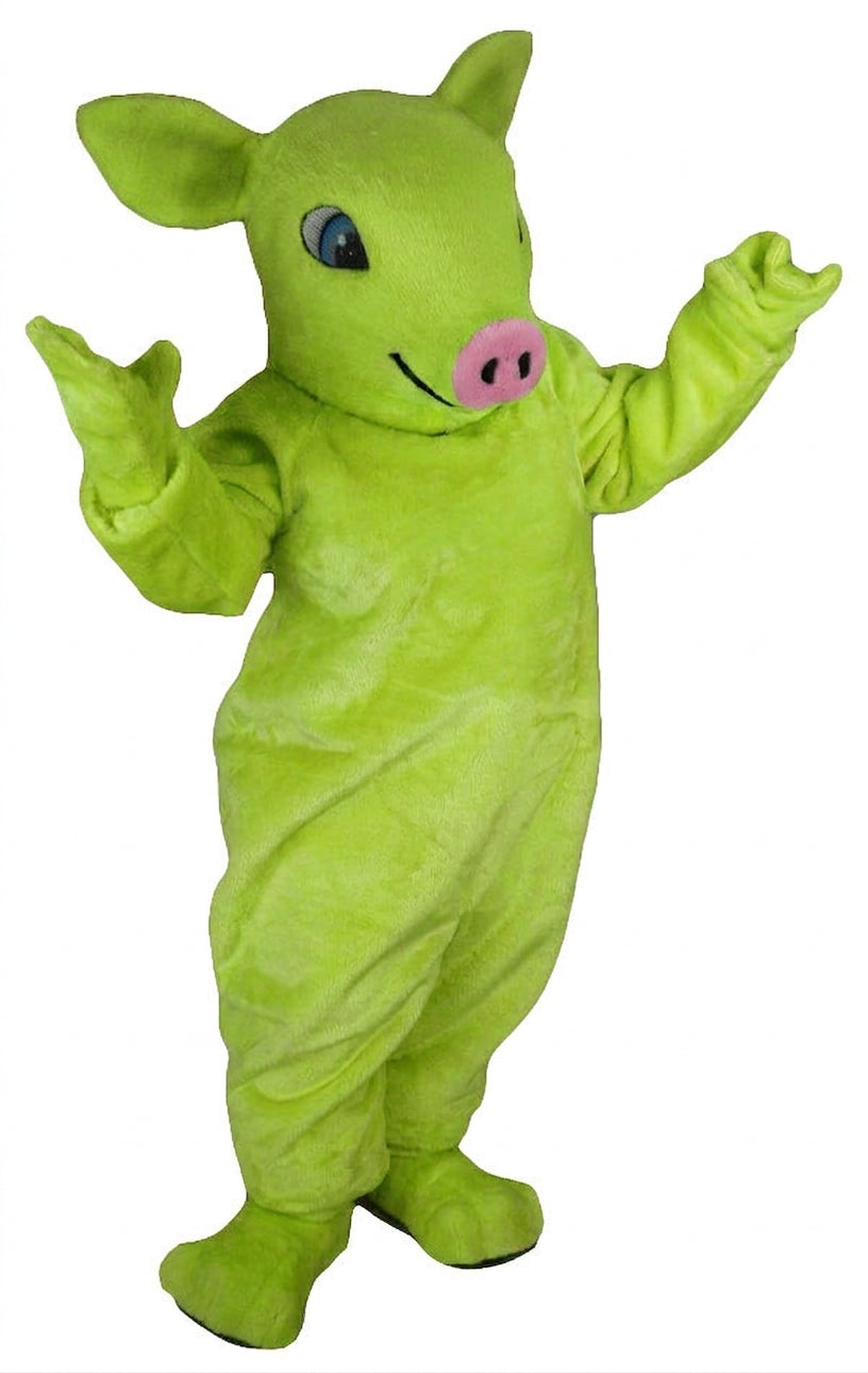 Piglet Mascot - Short fur / Lime mascot costume