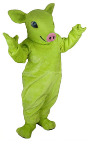 Piglet Mascot - Short fur / Lime mascot costume