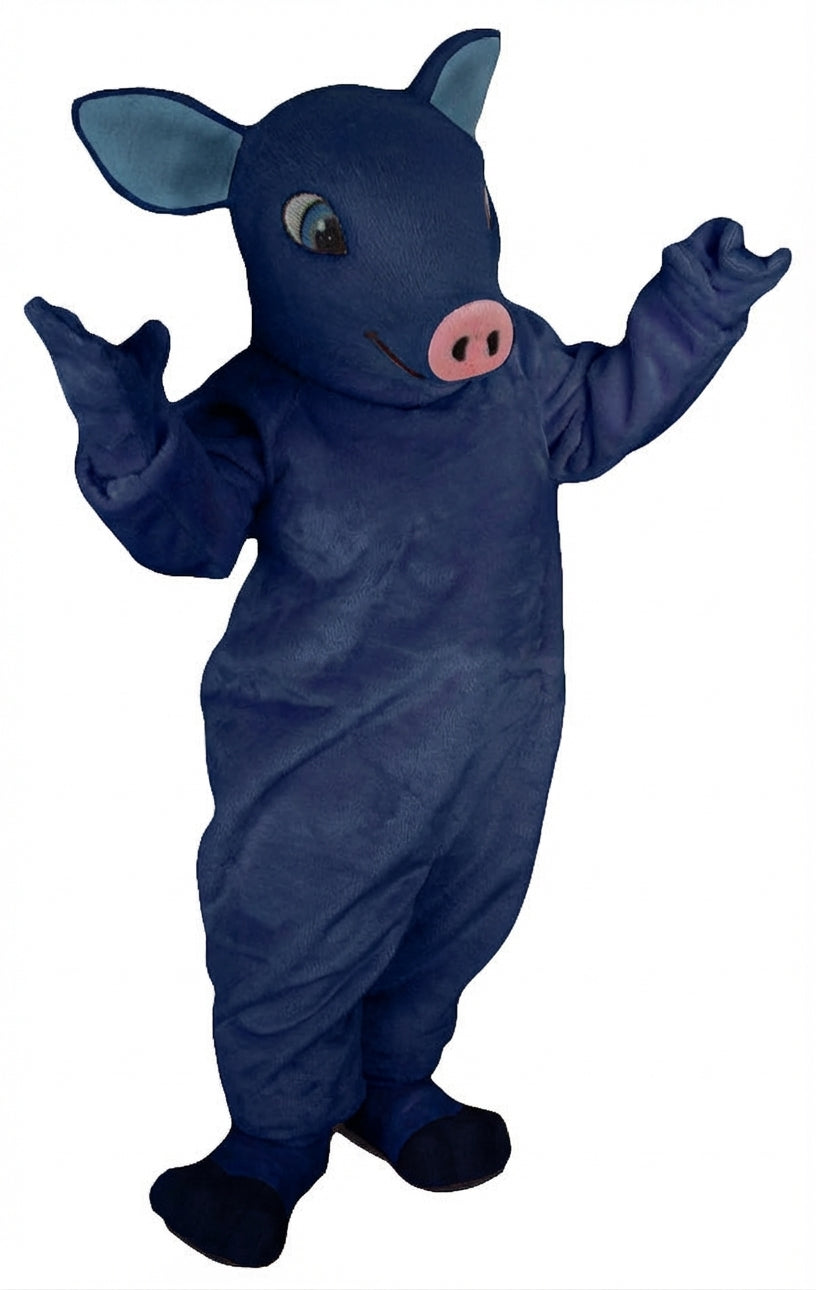 Piglet Mascot - Short fur / Navy Blue mascot costume