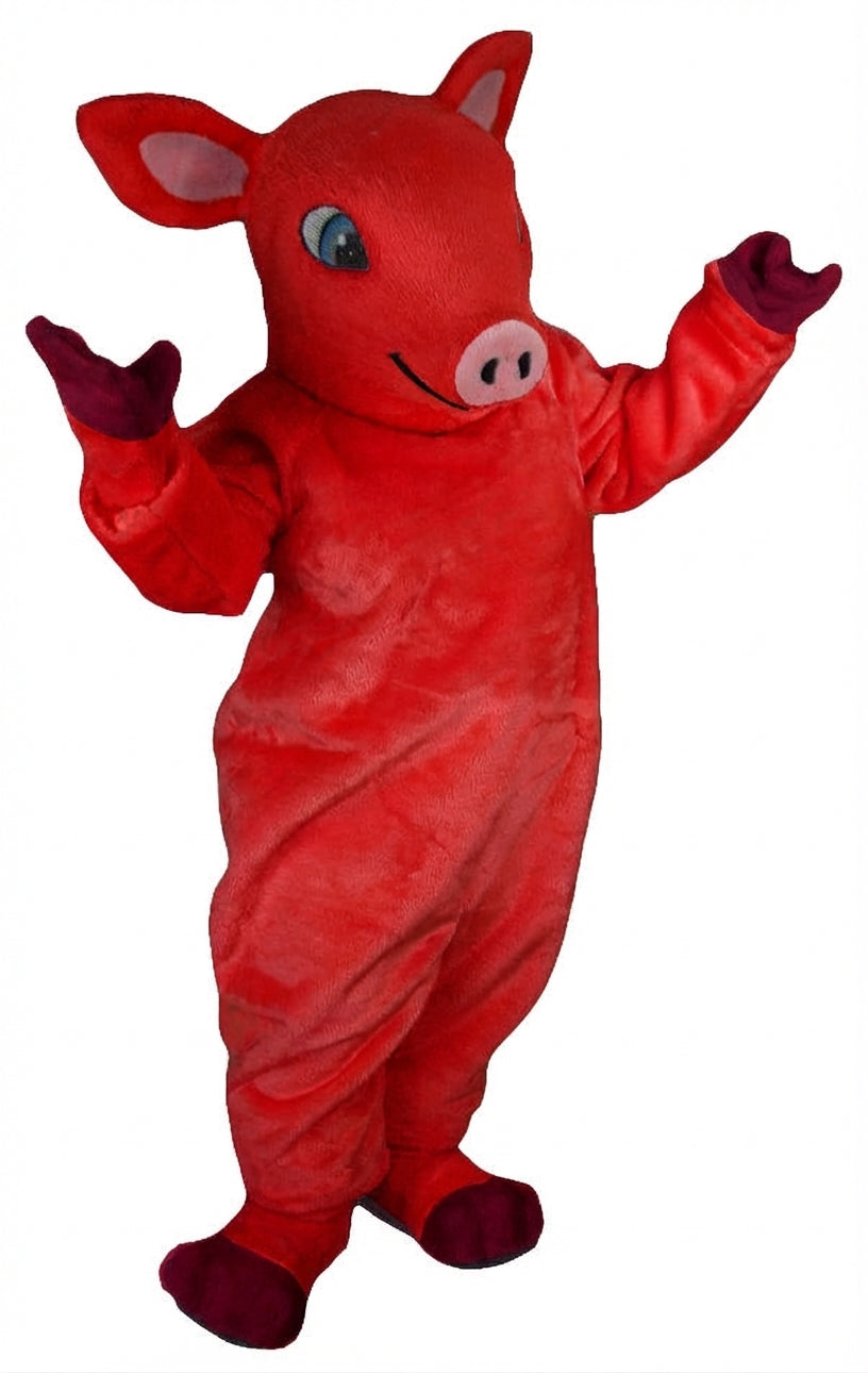 Piglet Mascot - Short fur / Red mascot costume