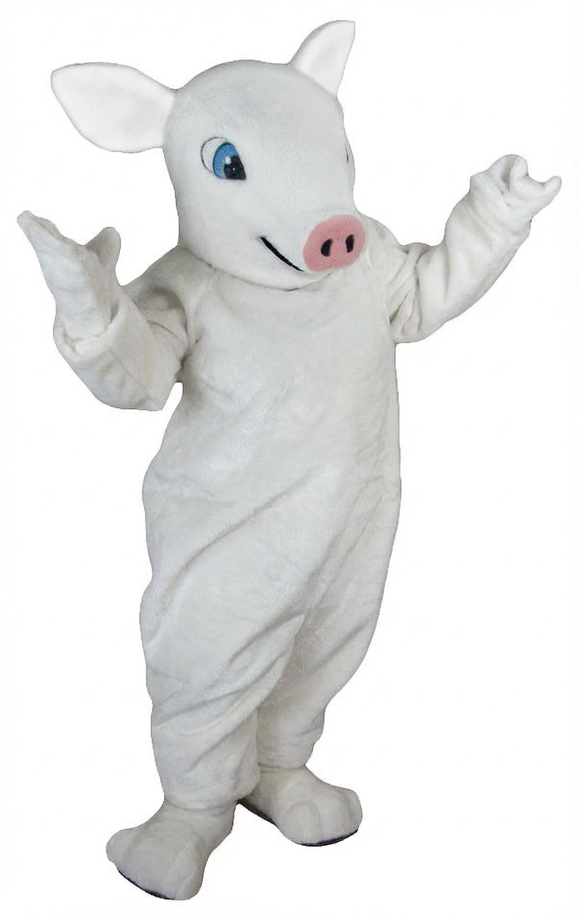 Piglet Mascot - Short fur / White mascot costume