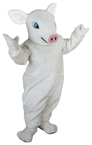 Piglet Mascot - Short fur / White mascot costume