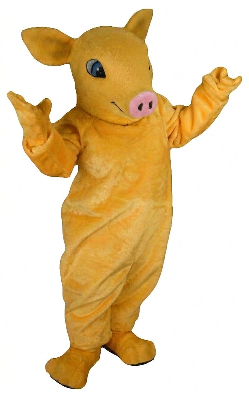 Piglet Mascot - Short fur / Yellow mascot costume