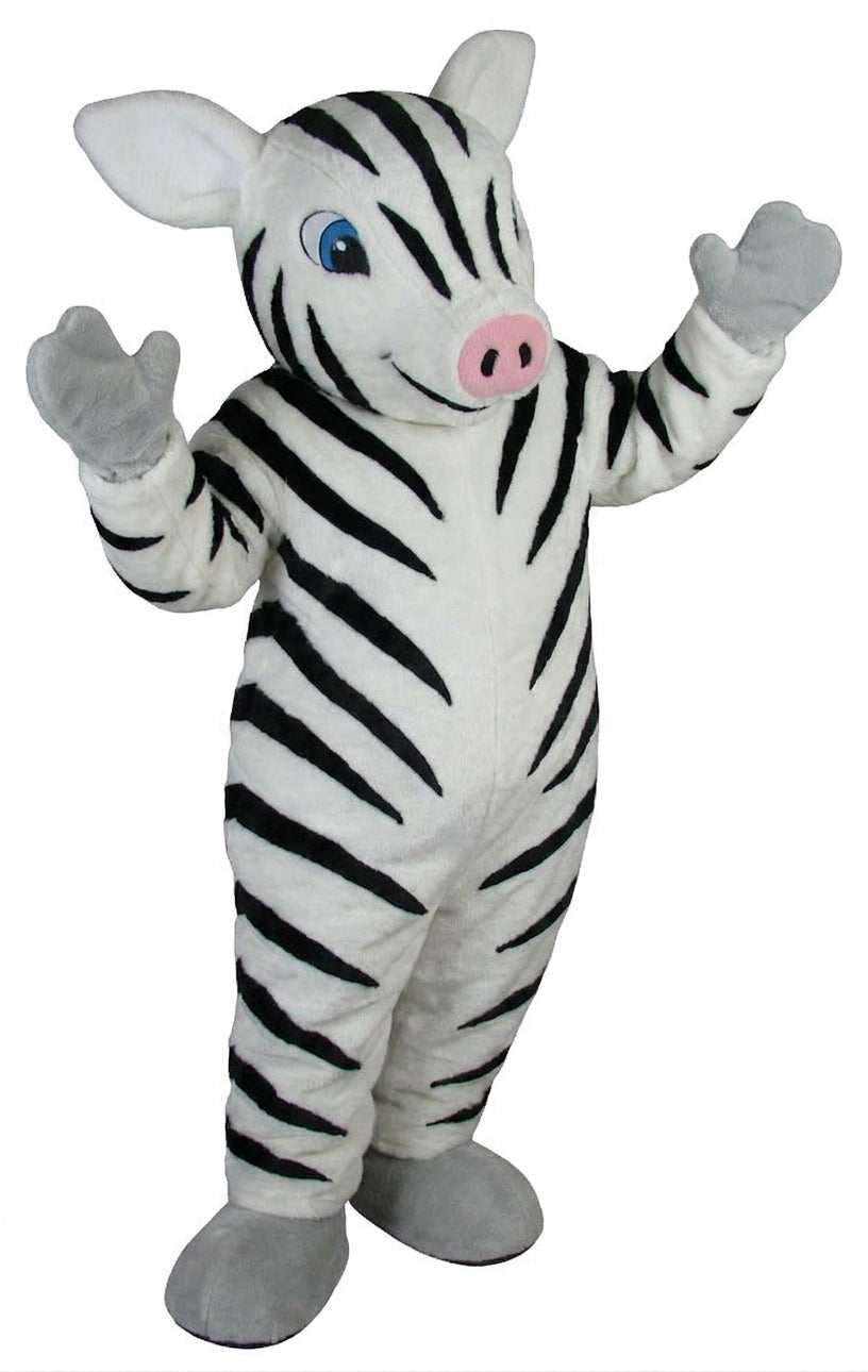 Piglet Mascot - Short fur / Zebra mascot costume