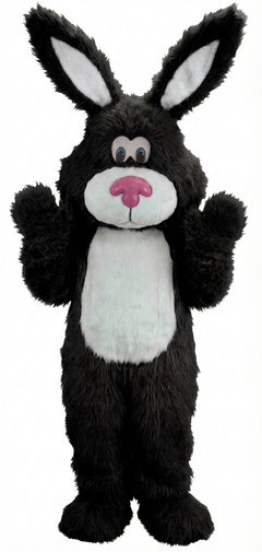 Pink Cottontail Rabbit Mascot (Thermolite) - Long fur / Black mascot costume