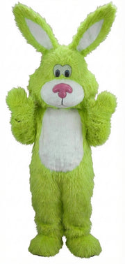 Pink Cottontail Rabbit Mascot (Thermolite) - Long fur / Lime mascot costume