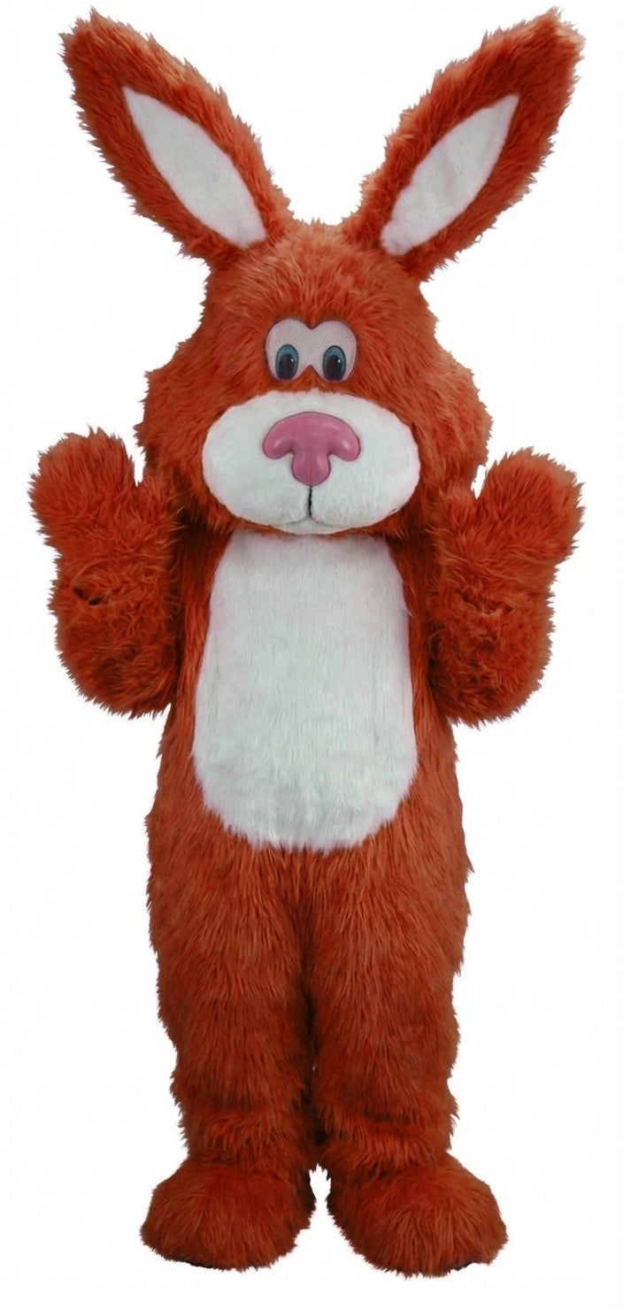 Pink Cottontail Rabbit Mascot (Thermolite) - Long fur / Rust mascot costume