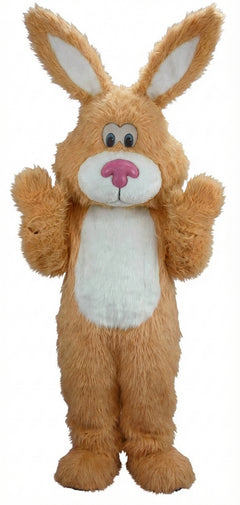 Pink Cottontail Rabbit Mascot (Thermolite) - Long fur / Tan mascot costume